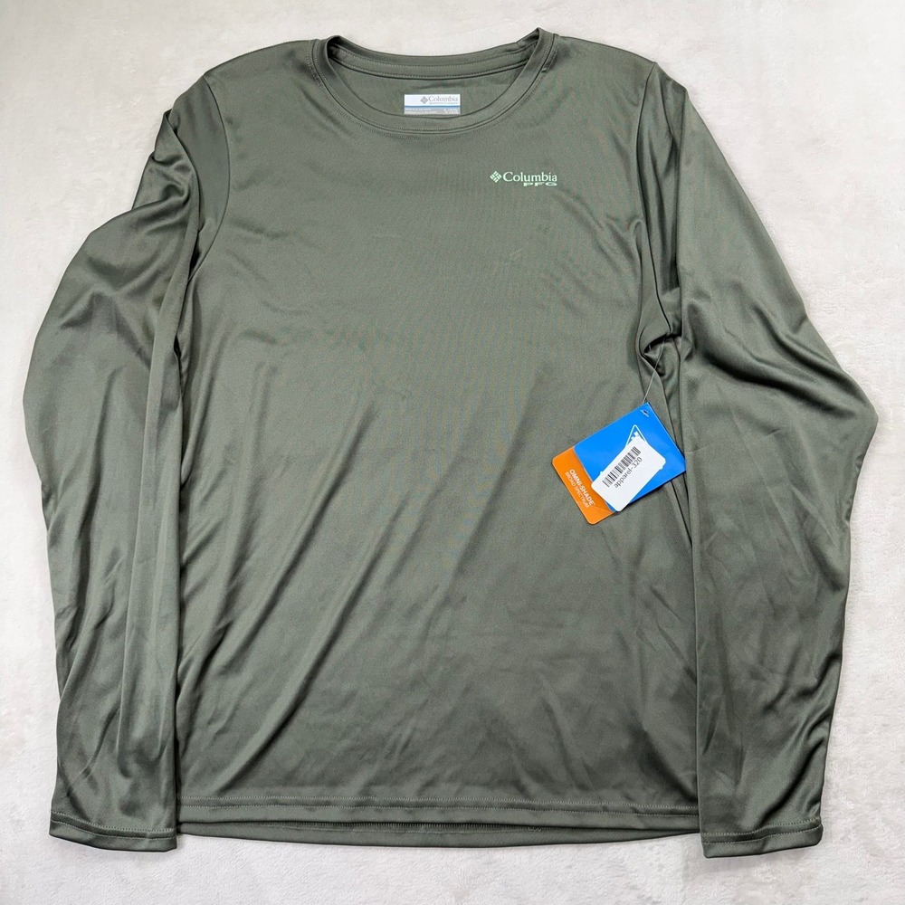Columbia Youth XL PFG Terminal Tackle Long Sleeve Shirt Green AB8391-316 NEW